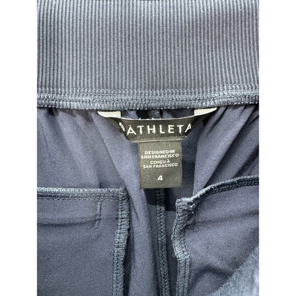 Athleta Brooklyn Mid Rise Ankle Pant Womens 4 Navy Lightweight Stretch Pull On - Picture 4 of 11